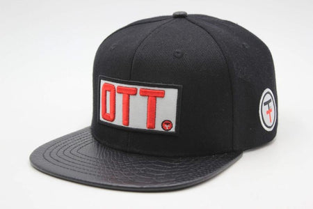 OTT Classic Black Red Adjustable Strap-back Hat