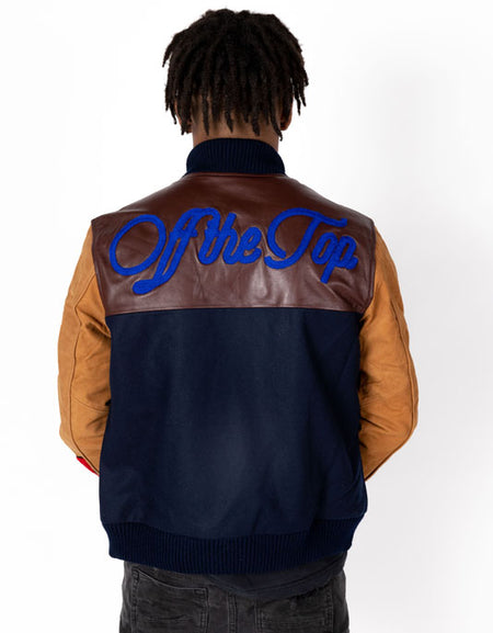 Off The Top Leather Coat: Classic Hardwood