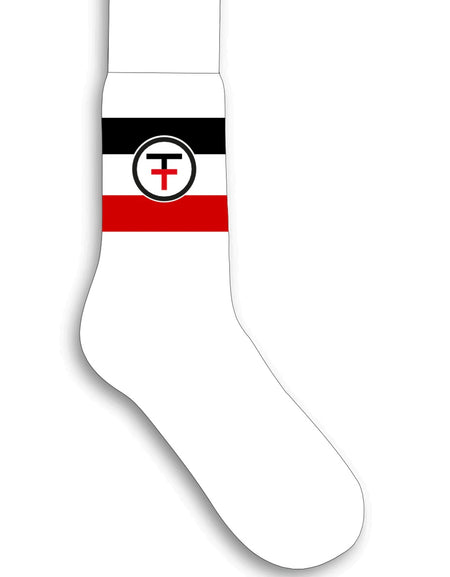 OTT Everyday 3 Strip Tube Socks: White Red