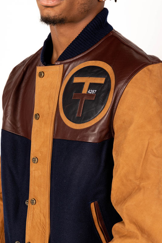 Off The Top Leather Coat: Classic Hardwood