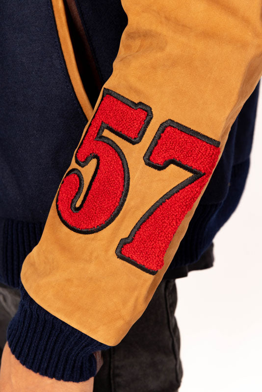 Off The Top Leather Coat: Classic Hardwood