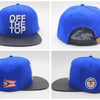 Off The Top Blue Snap Back Hat