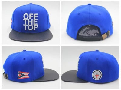 Off The Top Blue Snap Back Hat